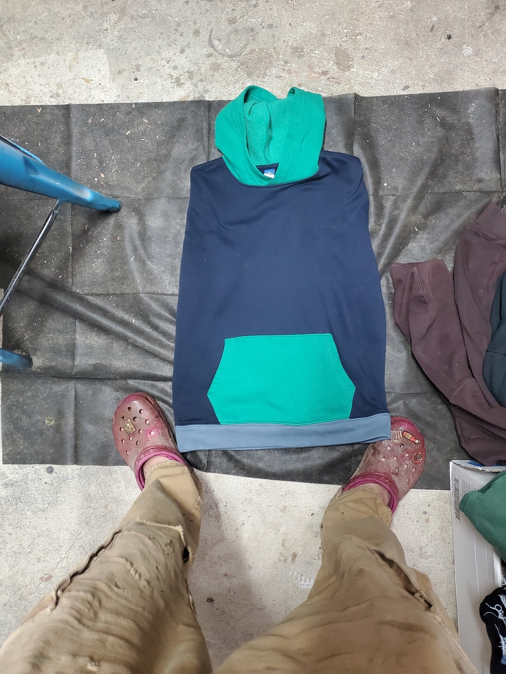Old Navy Navy Hoodie with Teal Accents